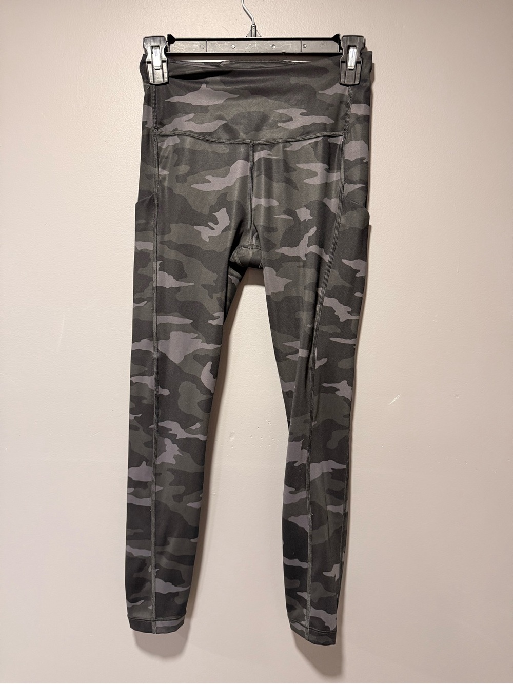 Athleta Black and Gray Camo High-Rise Leggings